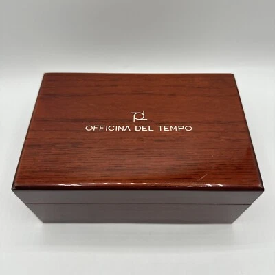 Красивая деревянная оригинальная коробка для часов OFFICINA DEL TEMPO с подушкой и биркой - Изображение 1 из 4