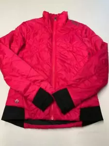 Womens RYU Pink Zip Up Primaloft Puffer Jacket Sz M Respect Your Universe - Picture 1 of 6