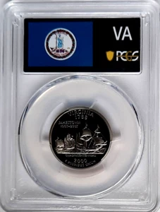 2000-S Clad Proof Virginia State Quarter-PCGS PR 70 DCAM-State Flag - Picture 1 of 4