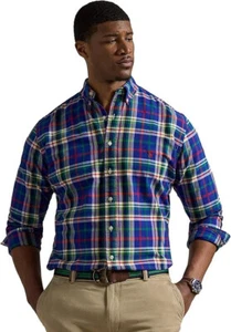 Polo Ralph Lauren Men's Big & Tall Long Sleeve Button Down Oxford Shirt-Multi-3X - Picture 1 of 5