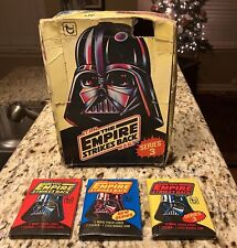 3 Empire Strikes Back Star Wars Unopened Wax Packs 1980 Series & display box