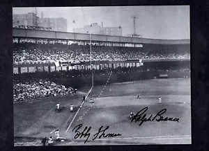 Bobby Thomson & Ralph Branca Signed Autographed 1951 8 x 10 Photo Branca Estate - Picture 1 of 2