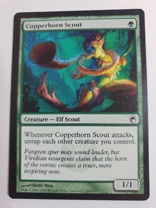 MTG Magic The Gathering Card Copperhorn ScoutCreature Elf Scout Green Mirrodin  - Picture 1 of 2