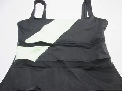 Танкини женские Merona размер M черные беспроводные без подкладки широкие ремни прозрачная пляжная одежда - Изображение 1 из 4