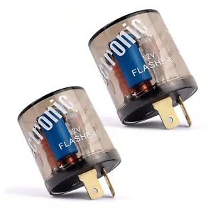 2PCS 12V Flasher RelayHeavy Duty 2-Pin Turn Signal RelayTwo Prong Round Autom... - Picture 1 of 7