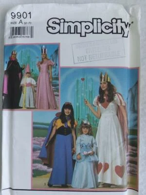 Simplicity 9901 Girls Fairy Tale Gown Costume Patterns Size 2-7   1990 - Image 1 of 2