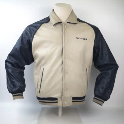 Chevignon Lederjacke Gr. M dunkelblau sand kleines Logo vorn - Bild 1 von 4