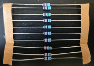 Resistencias axiales de precisión de película metálica 1/4 W de 75 k ohmios 10 piezas ~ NUEVO ~ - Imagen 1 de 1