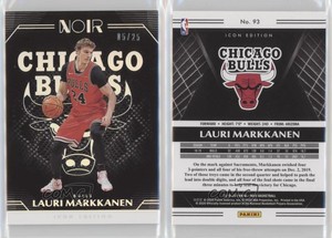 2019-20 Panini Noir Icon Edition Holo Silver /25 Lauri Markkanen #93