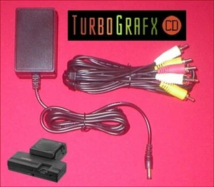 11V AC Adapter Power Supply & AV Cable for Turbo Grafx 16 CD Docking Station NEW - Picture 1 of 3