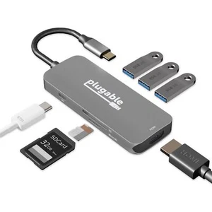Concentrador USBC-7in1 enchufable 7 en 1, compatible con Mac, Windows, Chromebook, - Imagen 1 de 6
