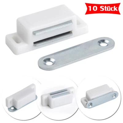 10x Stark Magnetschnäpper Schrank Tür Türmagnet Möbelmagnet Magnetverschluss Set - Bild 1 von 4