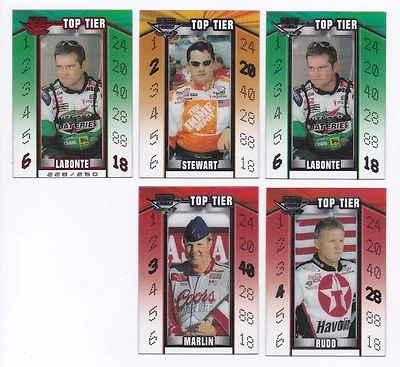 2002 High Gear TOP TIER RED FOIL Parallel #TT6 Bobby Labonte BV$24! #228/250! - Изображение 1 из 4