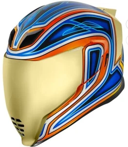 Casco de calle Icon Airflite El Centro azul cara completa para motocicleta talla mediana XL - Imagen 1 de 17