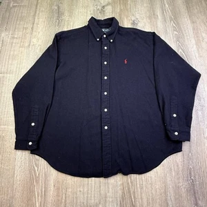 Ralph Lauren Mens Navy Blue Long Sleeve Blaire Casual Button Down Shirt Size XL - Picture 1 of 11