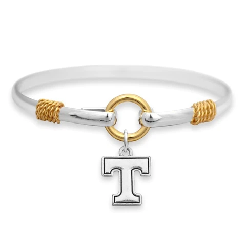 Tennessee Volunteers Silver Tone Bangle Charm Bracelet, NCAA,Gift for Her Mom Cover
