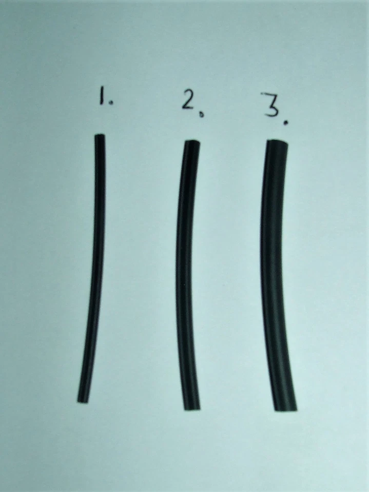 Tubo retráctil negro 10 x 65 mm de largo, 3 tamaños disponibles, carpa, pesca gruesa Foto 1 de 1