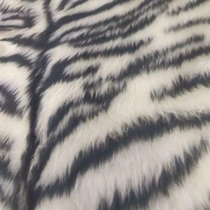 DESIGN Fun Faux Fur Fabric Material - WHITE TIGER - Picture 1 of 2