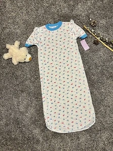 NWT Vintage 80s Girl Floral Pajama Night Gown USA Made Med (10-12) Ruffles Sears - Picture 1 of 10