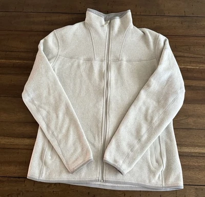 Cárdigan encubierto Arc'teryx para mujer talla XL gris chaqueta polar cremallera completa Foto 1 de 4