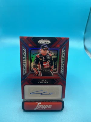 Cole Custer 2024 Panini Prizm Sensational Signatures Red Auto 91/99 Haas Ford - Image 1 of 2