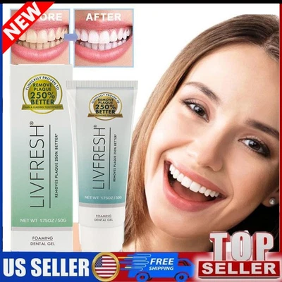 LIVFRESH Toothpaste Gel Clinically Proven to Remove Plaque 250% Better KU - Image 1 of 4
