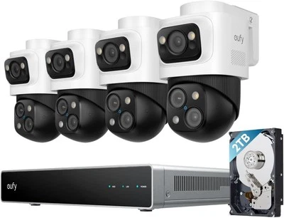 eufy PoE NVR Security System S4 Max 8CH 16MP Triple Lens Camera 360°PTZ+2TB HDD - Image 1 of 4