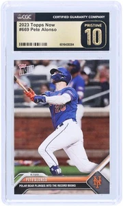 Pete Alonso Mets 2023 Topps Bear Plunges into Books #669 CGC Pristine 10 Card - Picture 1 of 3