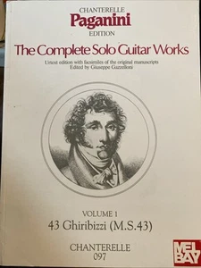 Chanterelle 097 ED N. Paganini Complete Solo Guitar Works Vol 1 /43 Ghiribizzi - Picture 1 of 7