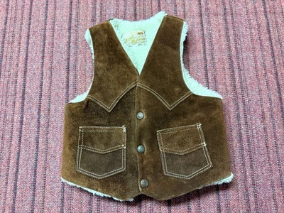 CHALECO WESTER NIÑOS VINTAGE AÑOS 60 70 MARRÓN CUERO SUDD TALLA JUVENIL 8 Foto 1 de 4