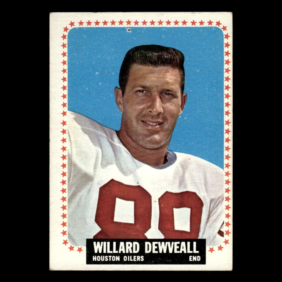 Willard Dewveall #72 1964 Topps Houston Oilers Football Card NFL EX - Image 1 of 3