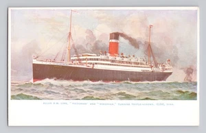 ALLAN RM LINE VICTORIAN & VIRGINIAN Oceanliner Postkarte - Bild 1 von 2