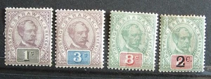 SARAWAK 1888 SG8,10,14 & 24 MLH group of 4 clean bright stamps full gum. - Picture 1 of 1