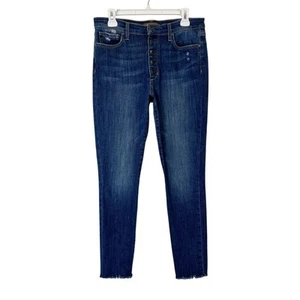 Pantalones de mezclilla ajustados de tiro alto Joes para mujer talla 30 botones delanteros - Imagen 1 de 11