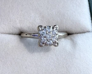 14K WHITE LADIES DIAMOND BAND/RING Approx 3/8 CT, 2.6grams, NATURAL DIAMONDS - Picture 1 of 4