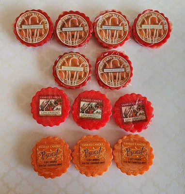 Lot Yankee Candle Tarts Halloween Christmas Scents Pumpkin Gingerbread Cranberry - Image 1 of 4