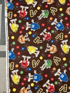 M&M’s Candy Big Fun Cotton Fabric 1/2 Yard (18 By 44”) NEW - Picture 1 of 3