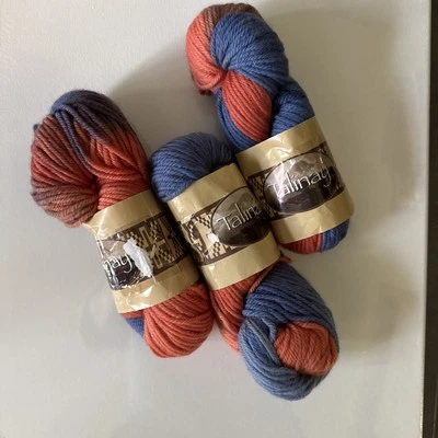 Hilo teñido a mano Andes Ester Bitran 3 madejas color 201. 100% Lana 100 gramos Chile Foto 1 de 2