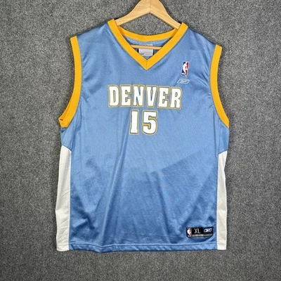 Vintage Denver Nuggets Jersey #15 Size Small Blue Carmelo Anthony Reebok Y2K NBA - Image 1 of 4