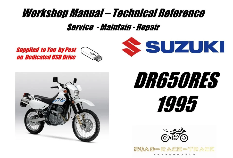 Suzuki  DR650RES DR650 RES Service Repair Workshop Manual USB 1995 - Image 1 of 4