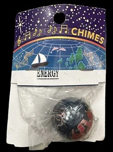 Vintage Harmonie Glockenspiel Glocke Cloisonné Kugel Anhänger Charm 1" ENERGIE KOI FISCH - Bild 1 von 4