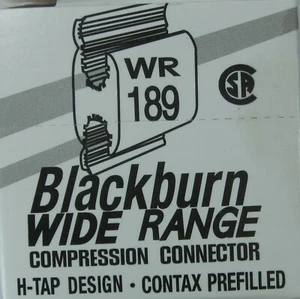 Blackburn WR189 #2 H Tap Aluminum Compression Connector Box of (25) - Picture 1 of 3