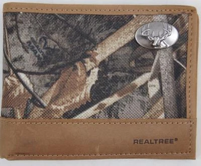 ZEP-PRO  Buck DEER Realtree MAX 5 camo mens Bifold Wallet billfold passport - Image 1 of 4