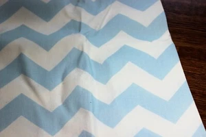 NEW "Light Blue Chevron" 100% Cotton 33”L X 43”W - Picture 1 of 2