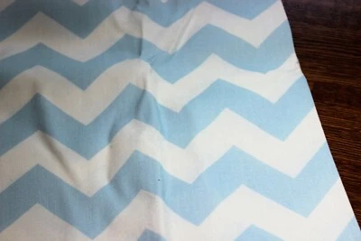 NEW "Light Blue Chevron" 100% Cotton 33”L X 43”W - Image 1 of 2