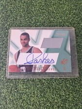 TONY PARKER Spurs 2001-02UDSPX #91 RPA Rookie RC Jersey Relic Auto Green 746/800