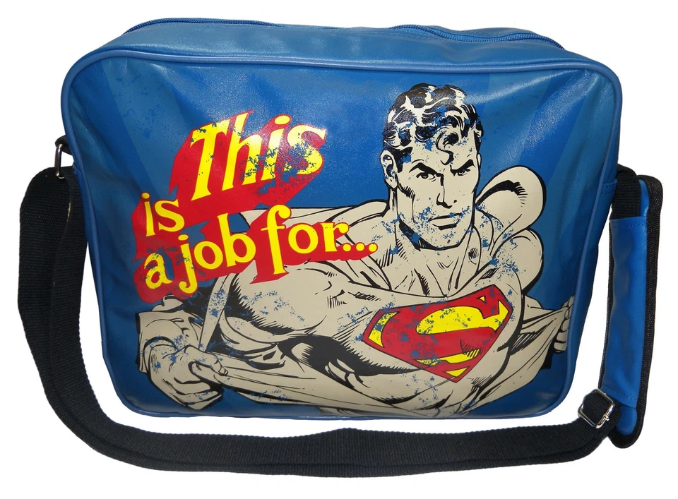 DC COMICS SUPERMAN SLOGAN BLUE MESSENGER/ SHOULDER BAG  - Image 1 of 1