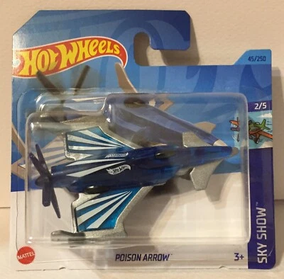 Poison Arrow Aero Hot Wheels Sky show 2/5 Airplane Nuovo Come Foto - Immagine 1 di 4