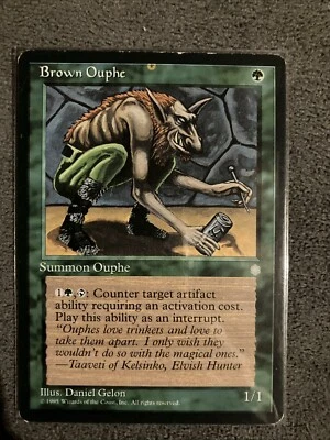 Brown Ouphe MtG Factory Misprint Ink Splatter - Image 1 of 4