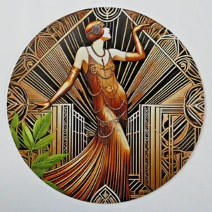 PLAQUE EN ALUMINIUM IMPRIMÉE ART DÉCO - Diamètre 20 Cm - N°05 - Imagen 1 de 1
